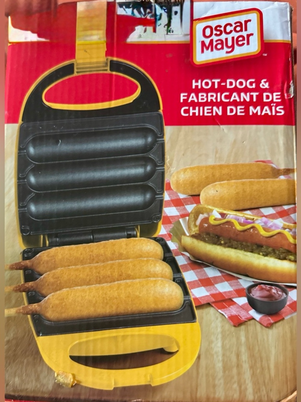 Vintage Oscar Mayer Hot Dog And Corn Dog Maker 4-1/4" x 9-1/2"~NEW SEALED BOX